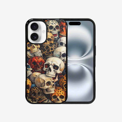 iPhone 16 Case — Skulls Pattern Hundreds Of Sma 1q9, Customized Protective Case