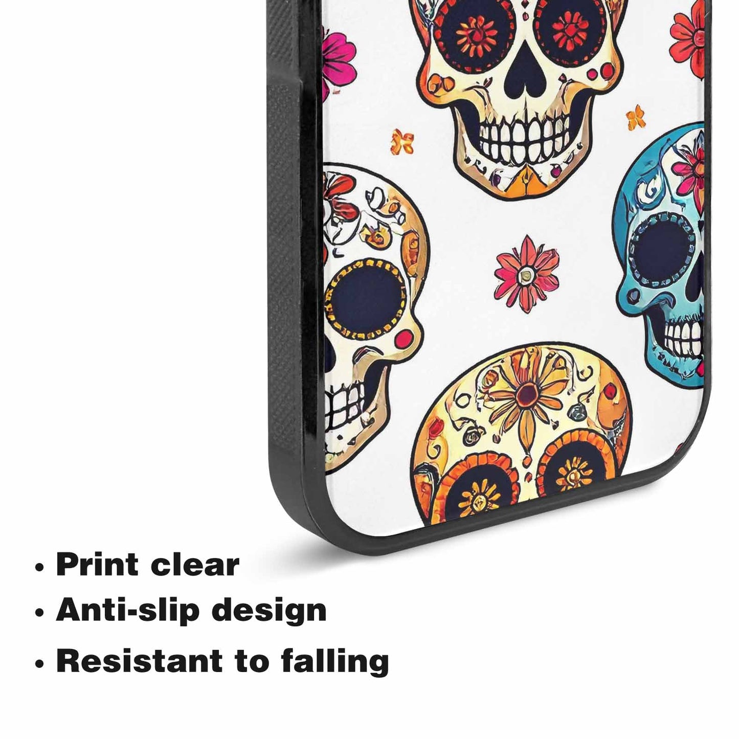 iPhone 15 Plus Case — Vibrant Skull Seamless, Custom Designed Case Cover
