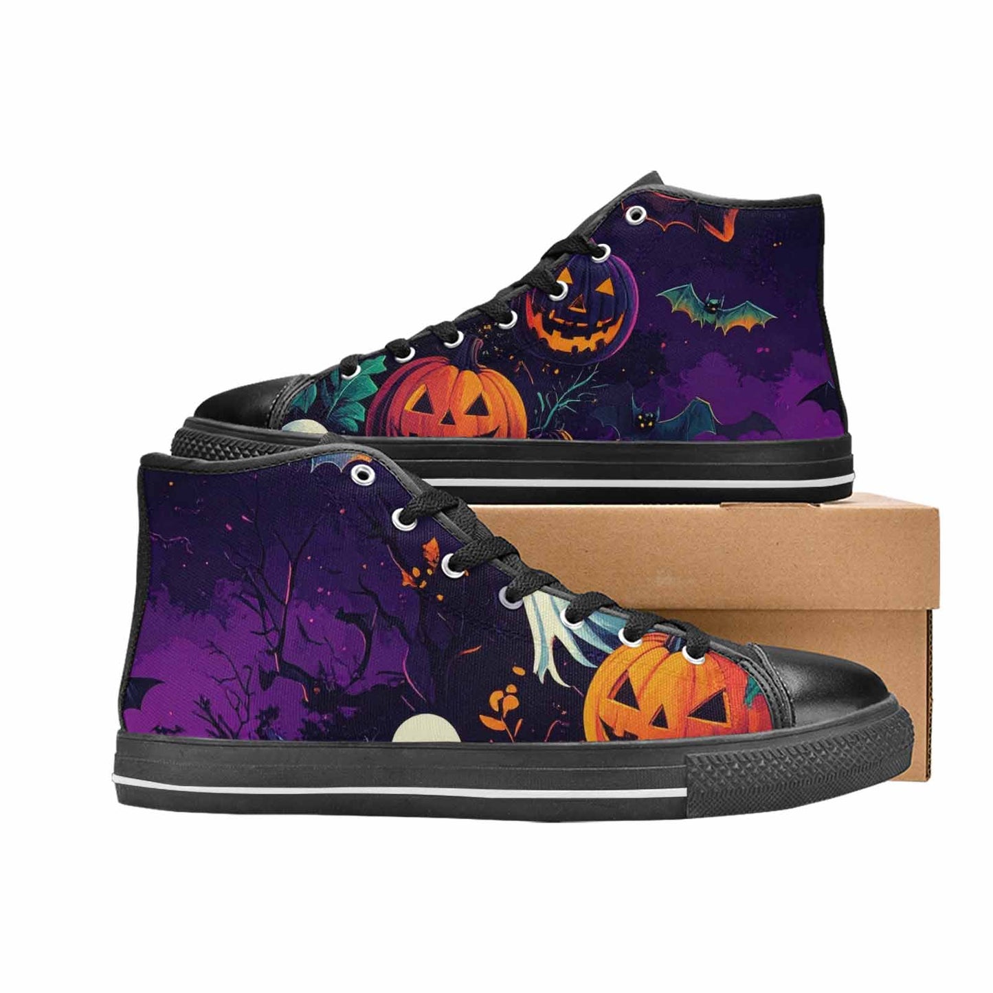 MEN'S Halloween Print High Top Canvas Cottagecore Custom Sneakers