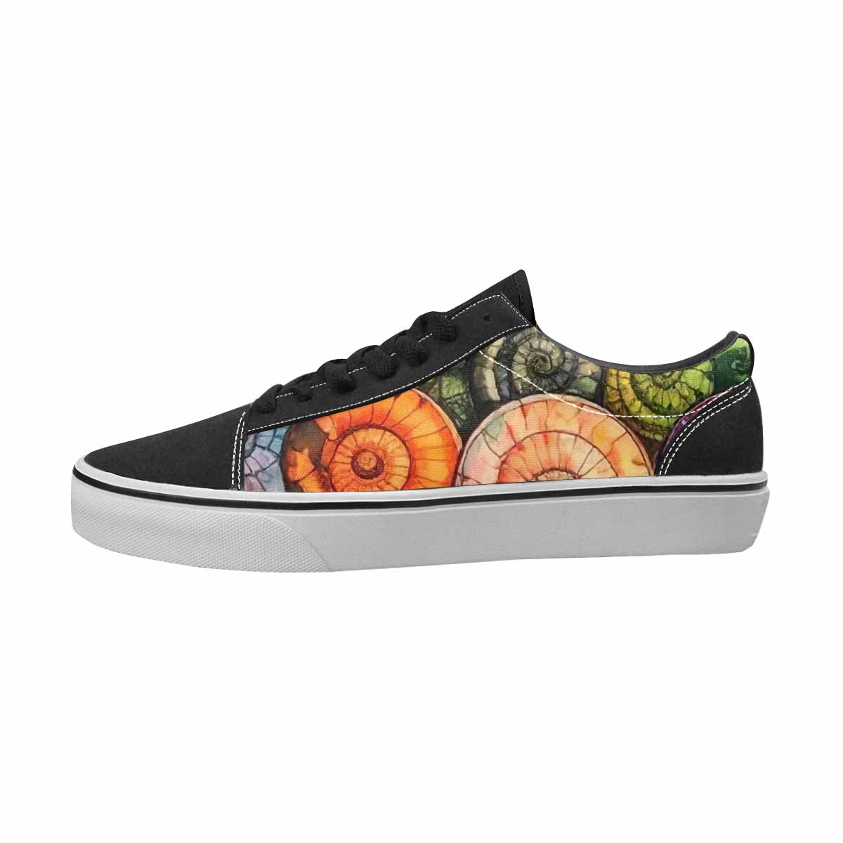 WOMEN'S Tie Dye Black & Green Ink Canvas Boutique Vibrant Chaos Custom Kicks