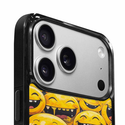 iPhone 17 Pro Case — Melting Moon Smiley Red Splatter Original, Custom Designed Case Cover