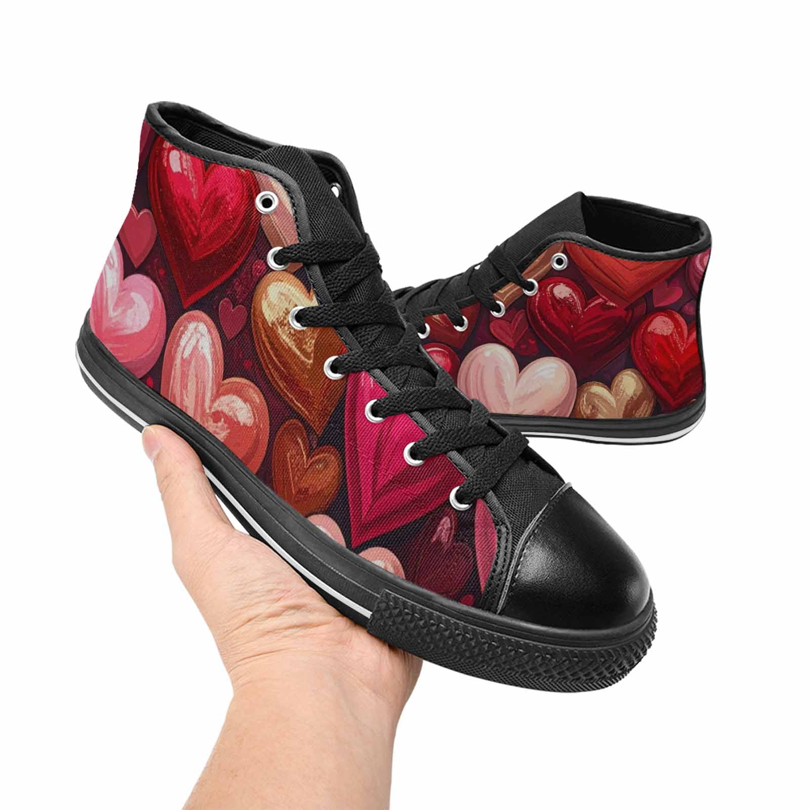 WOMEN'S No Words Or High Top Canvas Aesthetic Custom Sneakers