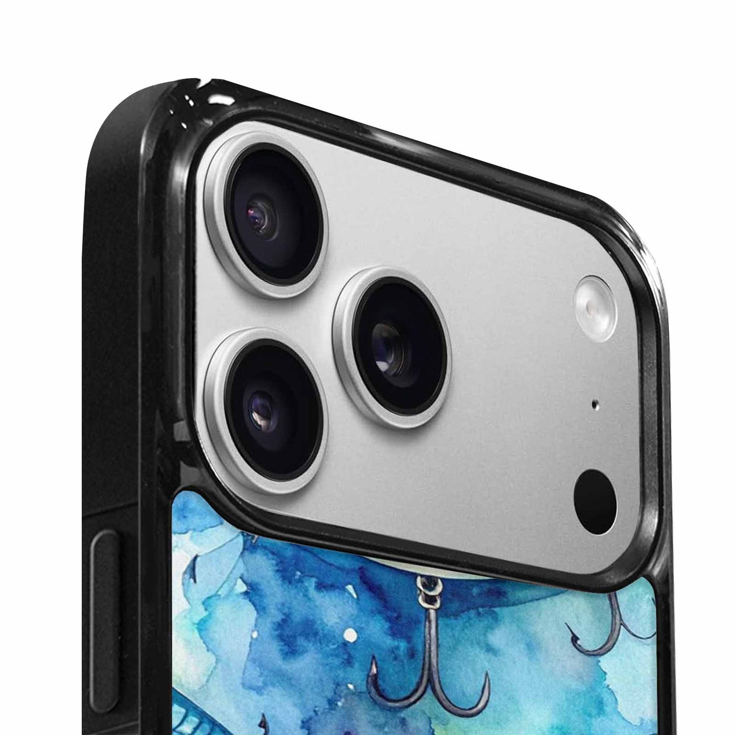 iPhone 17 Pro Max Case — Fishing Lure And Hook Watercolor Abstract, Custom Art Phone Cover