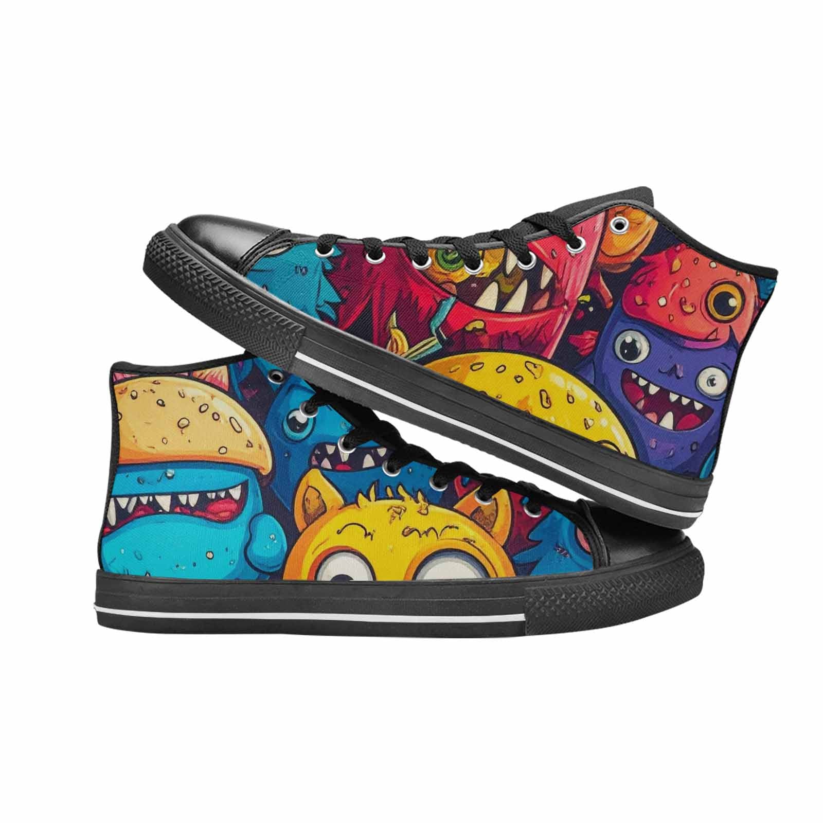 MEN'S Cartoon Monster Character High Top Canvas Aesthetic Shoes