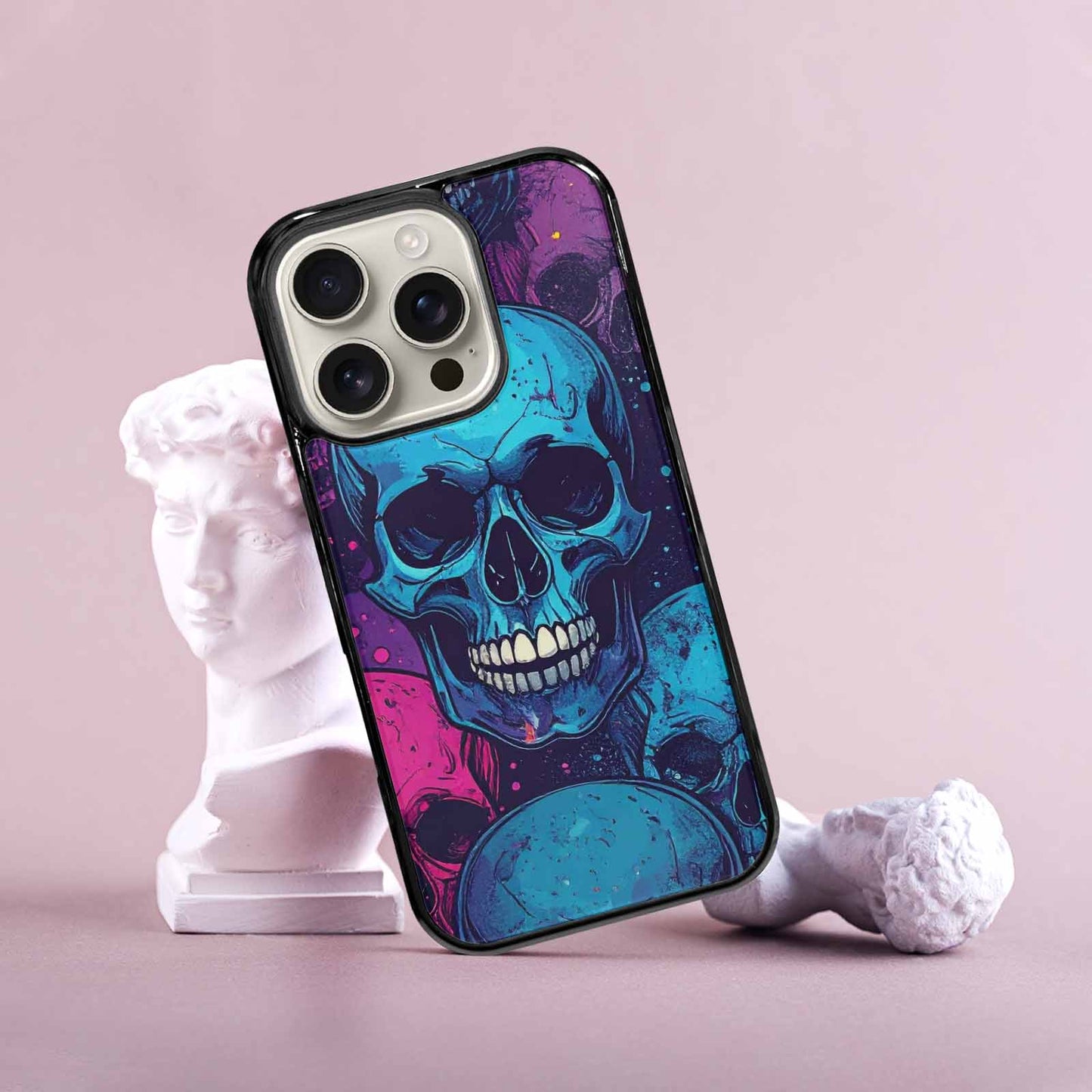 iPhone 16 Pro Case — Skulls Splatter Comic Custom, Original Design Phone Case