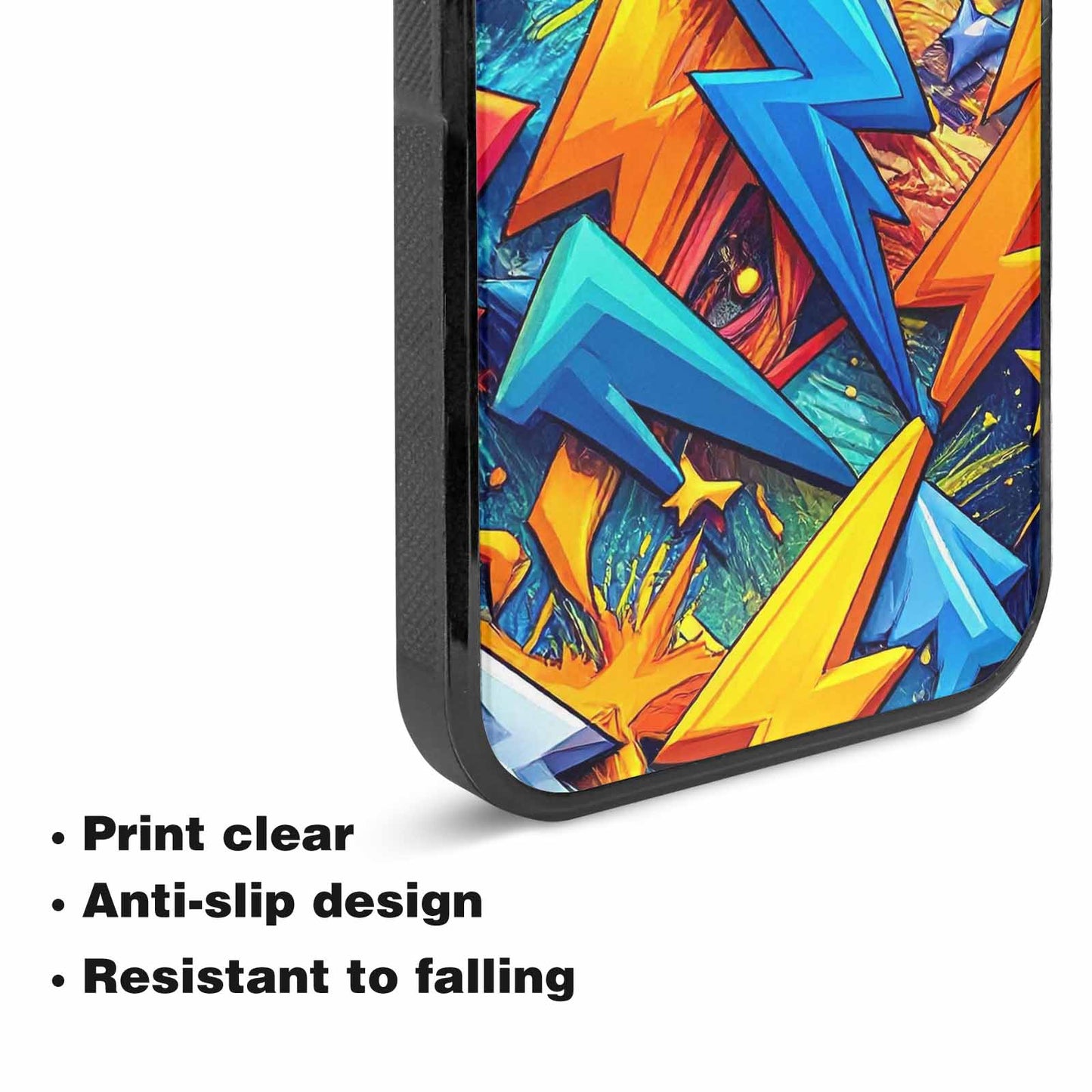 iPhone 15 Plus Case — Lightning Bolt Storm Pattern Hundreds Of, Custom Print Case Cover