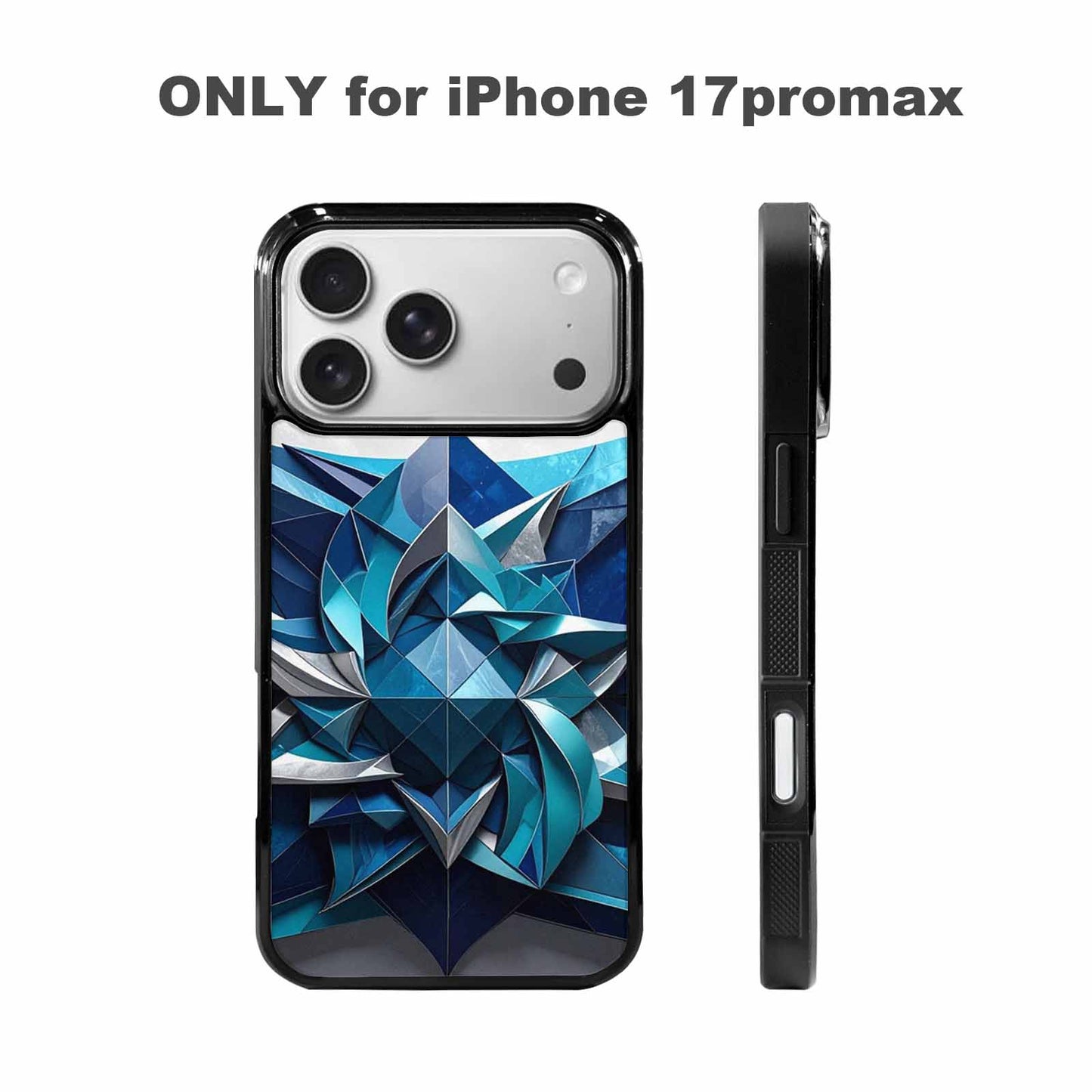 iPhone 17 Pro Max Case — Geometric Origami Art Pattern Original Art, Custom Art Phone Cover