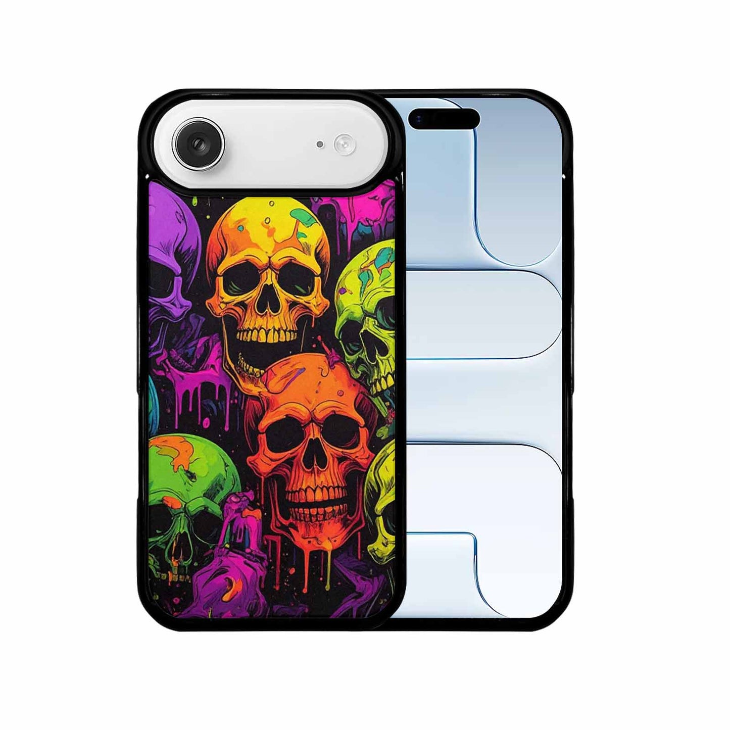 iPhone 17 Air Case — Vibrant Camo Of Skeletons Neon Camo, Customized Protective Case
