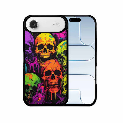 iPhone 17 Air Case — Vibrant Camo Of Skeletons Neon Camo, Customized Protective Case