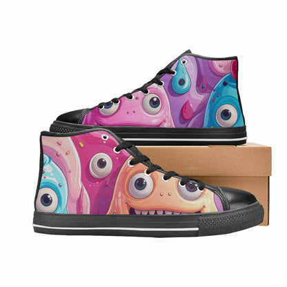 MEN'S Melting Icecream Monster Cherry High Top Canvas Grunge Sneakers