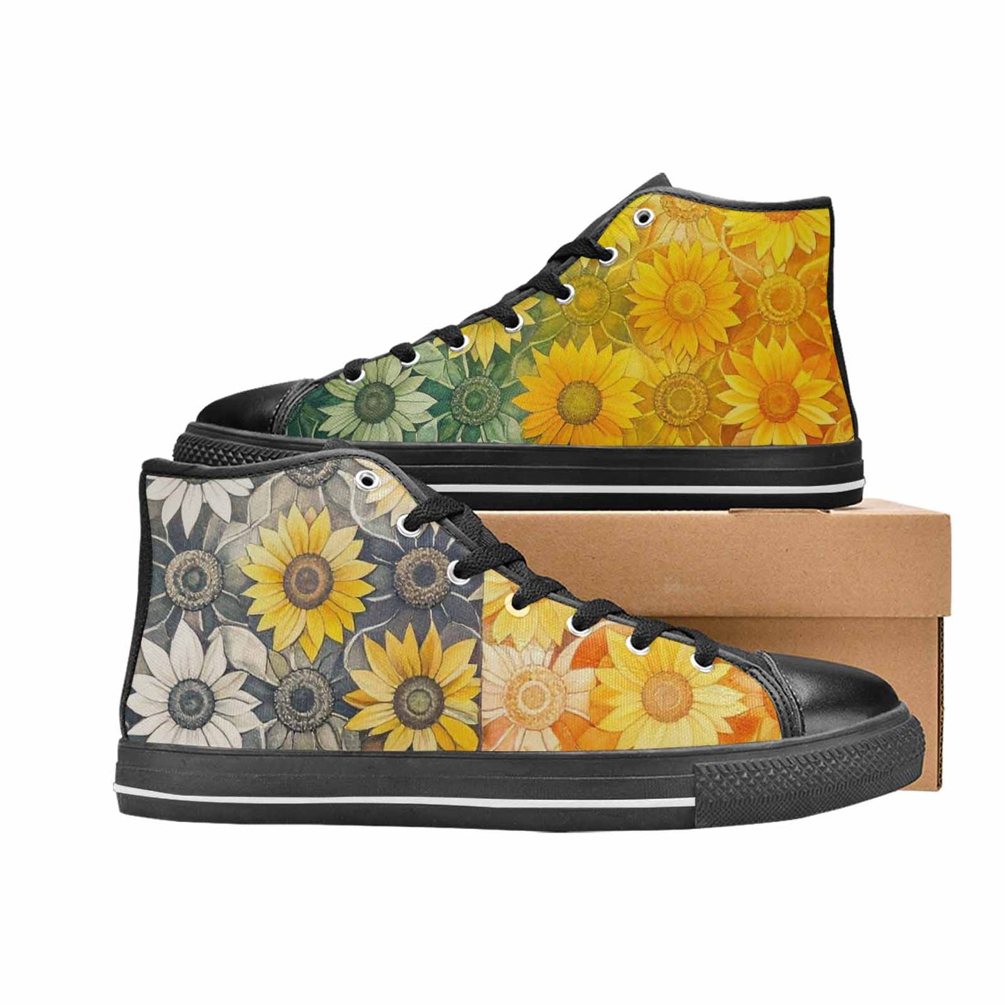 MEN'S Blend Melt Them High Top Canvas Vibrant Chaos Custom Sneakers