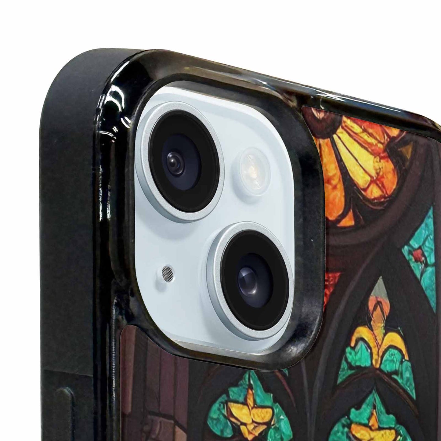 iPhone 15 Plus Case — Stained Glass Cathedral Custom, Customized Protective Case