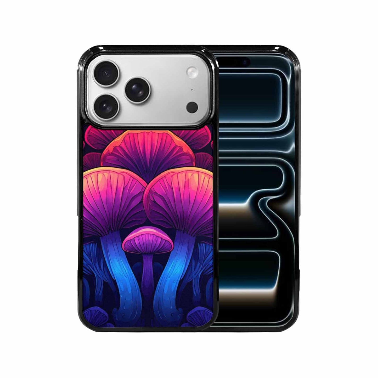 iPhone 17 Pro Max Case — Psychedelic Mushroom Cartoon Pattern Cartoon Cute, Original Design Phone Case