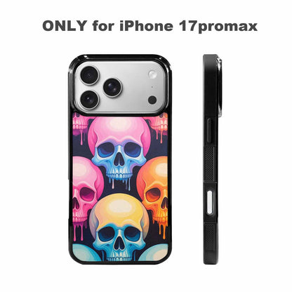 iPhone 17 Pro Max Case — Dripping Candy Skulls Gothic Skulls, Custom Made Phone Cover