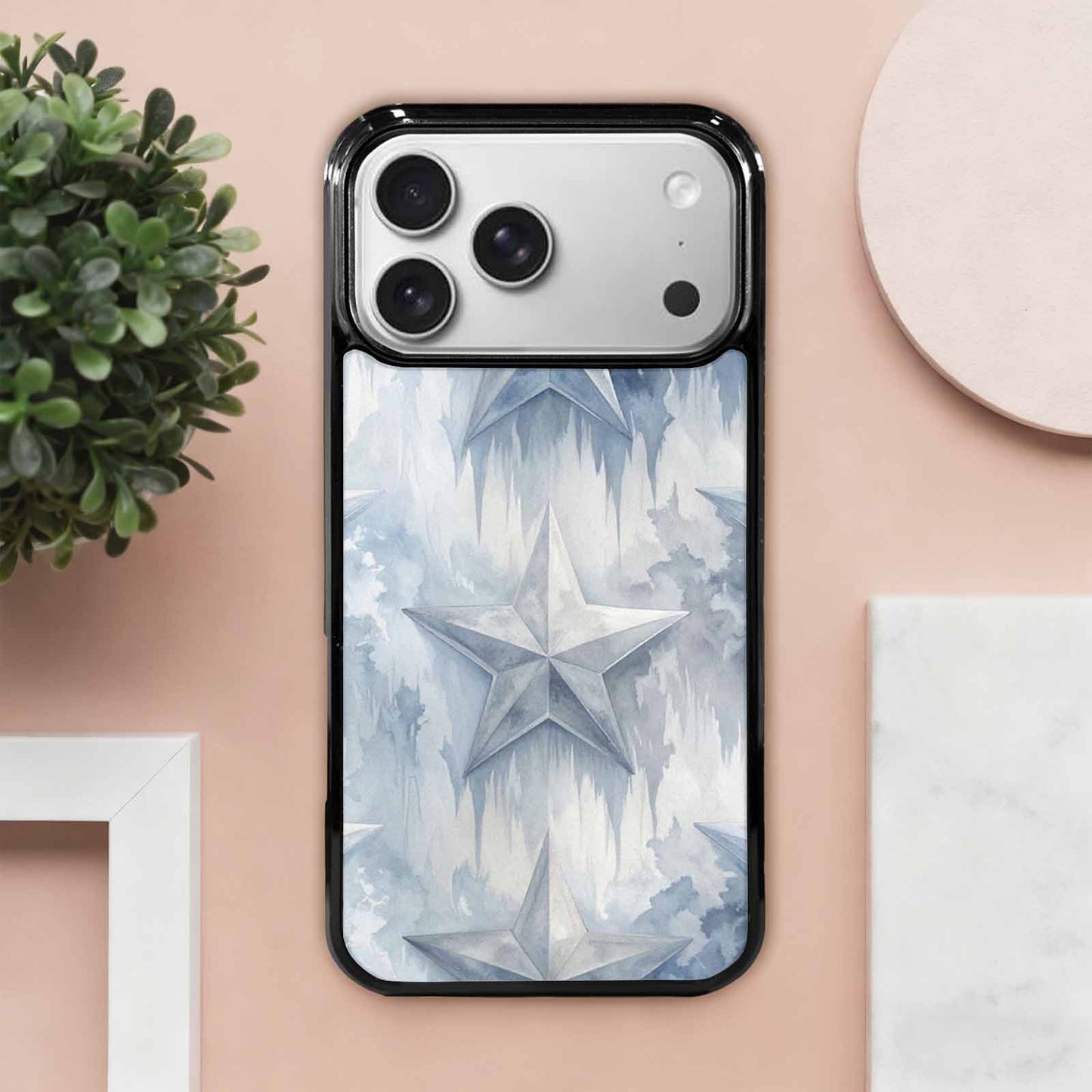 iPhone 17 Pro Max Case — Seamless Tileable Pattern Of Galaxy Space, Custom Made Phone Cover