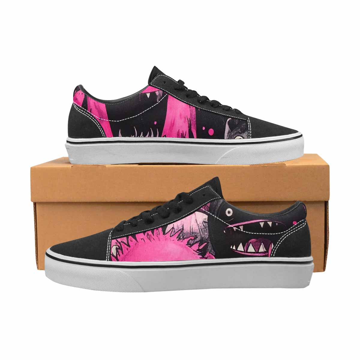 WOMEN'S Monsters (general) Lace-Up Canvas Dark Academia Sneakers