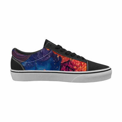 MEN'S Fish Scale Coral Canvas Lace-Up Neon Fantasy Custom Sneakers