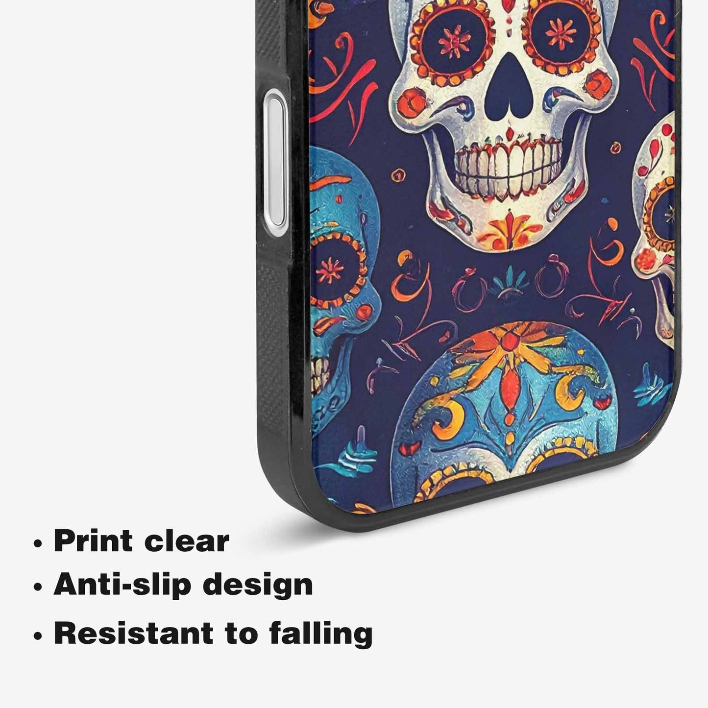 iPhone 16 Case — Day Dead Sugar Skull Art 100s, Customized Protective Case
