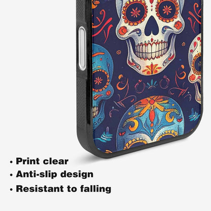 iPhone 16 Case — Day Dead Sugar Skull Art 100s, Customized Protective Case