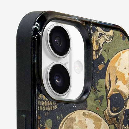 iPhone 16 Case — Military Camo Skull Custom, Custom Print Case Cover