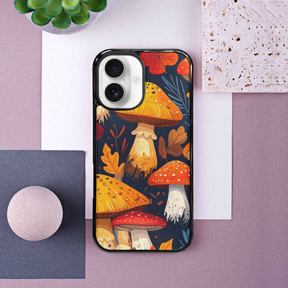 iPhone 16 Case — Bold Autumn Mushroom Bold Autumn Mushroom, Custom Print Case Cover