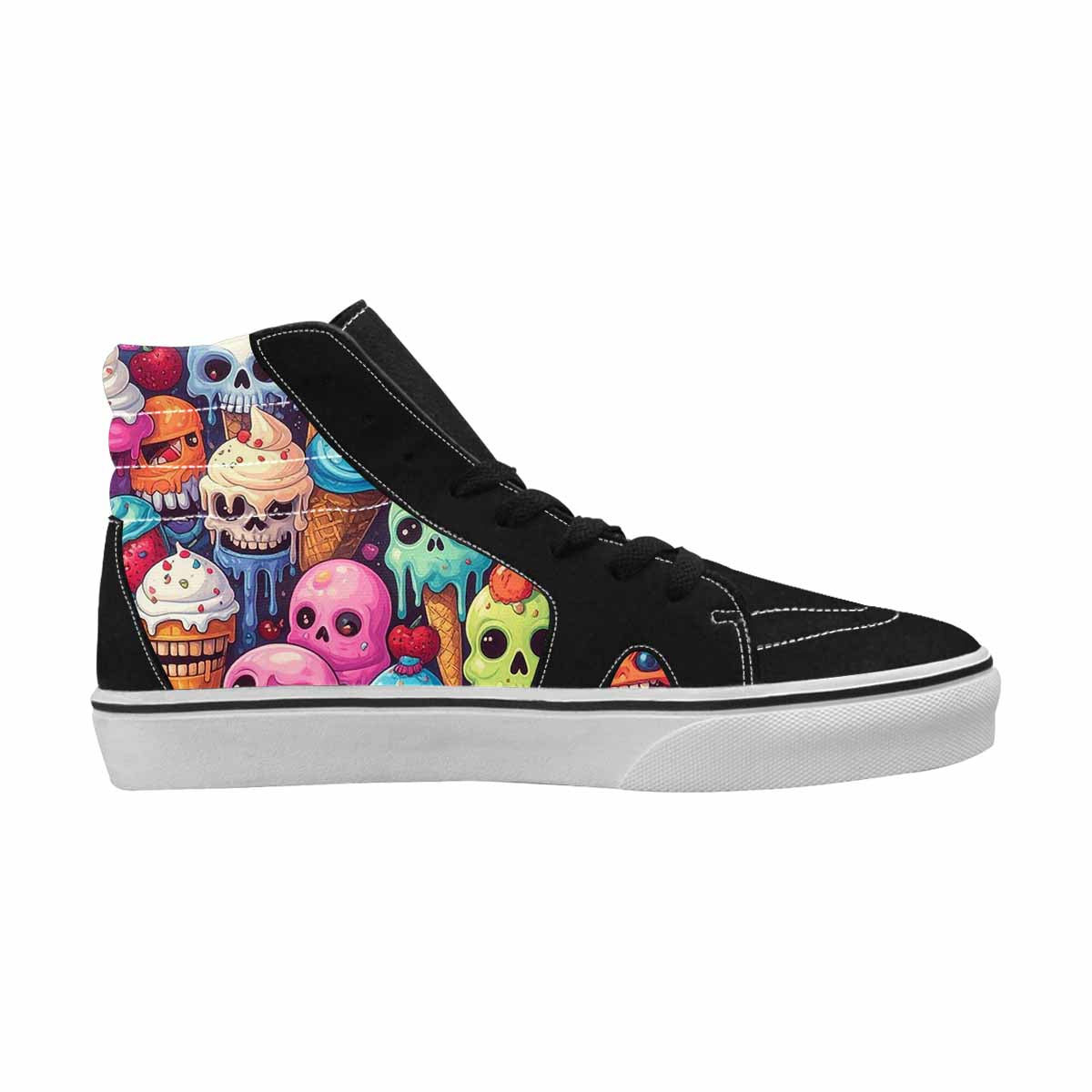 MEN'S Ice Cream Monsters  High Top Canvas Dark Academia Custom Sneakers