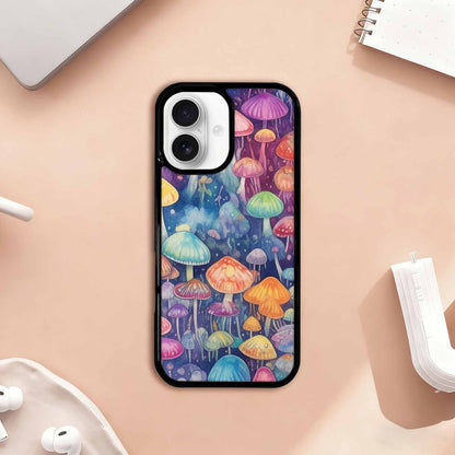 iPhone 17 Case — Mushrooms Tie Dyemushrooms Pat Tie Dye, Unique Phone Case Design