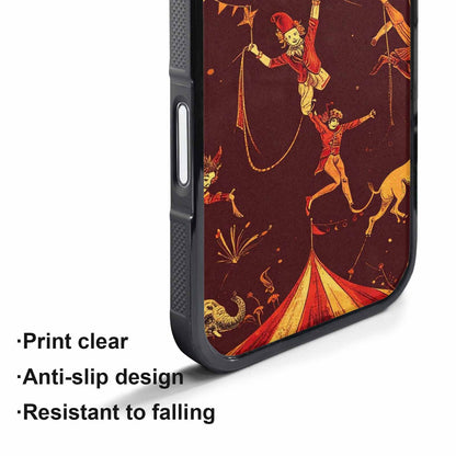 iPhone 17 Pro Max Case — Vintage Circus Art Pattern Retro Vintage, Custom Designed Case Cover