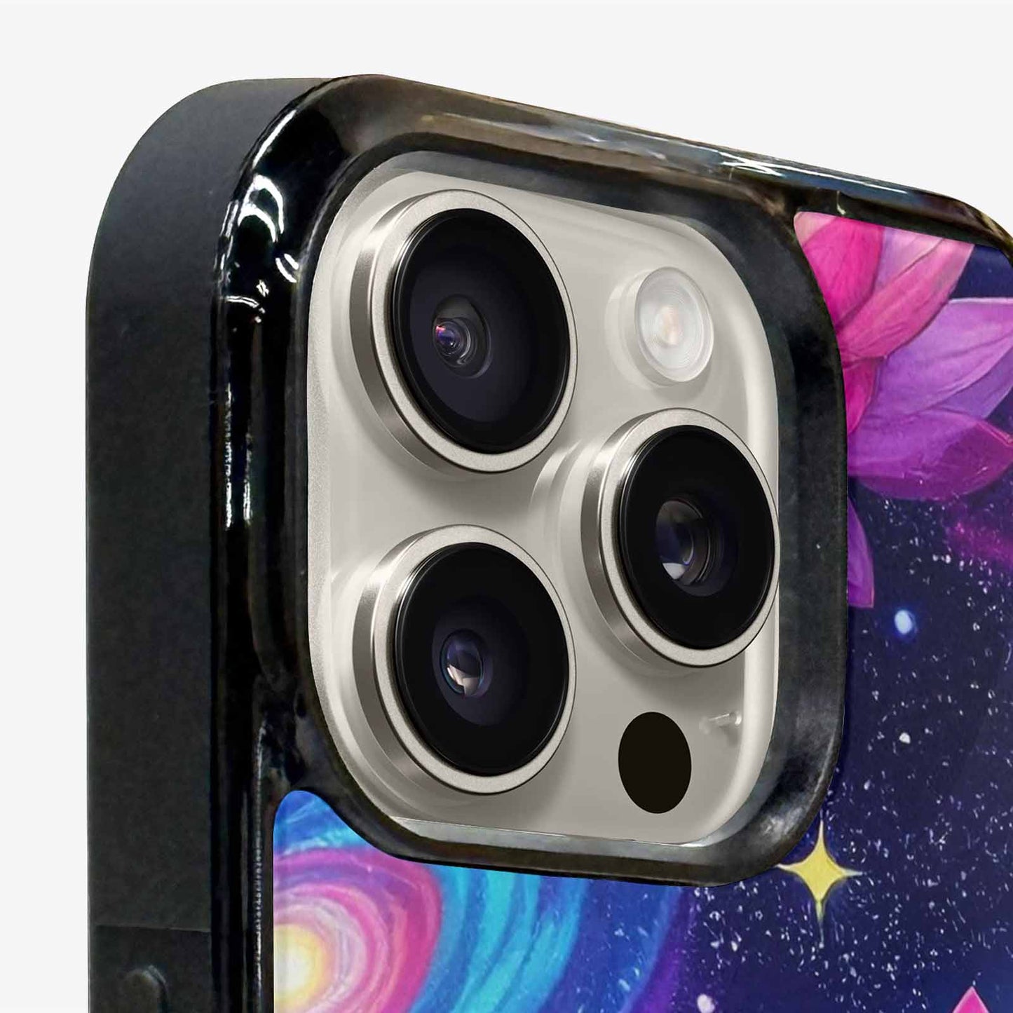 iPhone 16 Pro Max Case — Lotus Galaxy Art Seamless Pattern Vibrant, Unique Phone Case Design