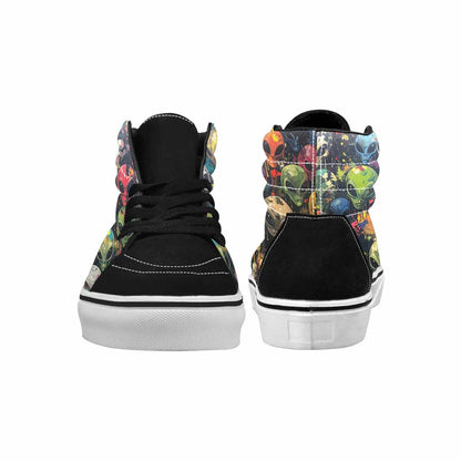 MEN'S Aliens × Camo Aliens High Top Canvas Wallpaper Art Sneakers