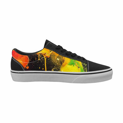 MEN'S Paint Splatter Canvas Lace-Up Surreal Custom Sneakers