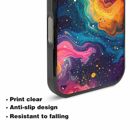 iPhone 16 Pro Max Case — Galaxy Art Colorful Cosmic Dust Small, Custom Printed Phone Case