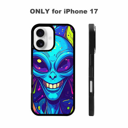iPhone 17 Case — Alien Ufo Cartoon Art Alien Scifi, Custom Art Phone Cover