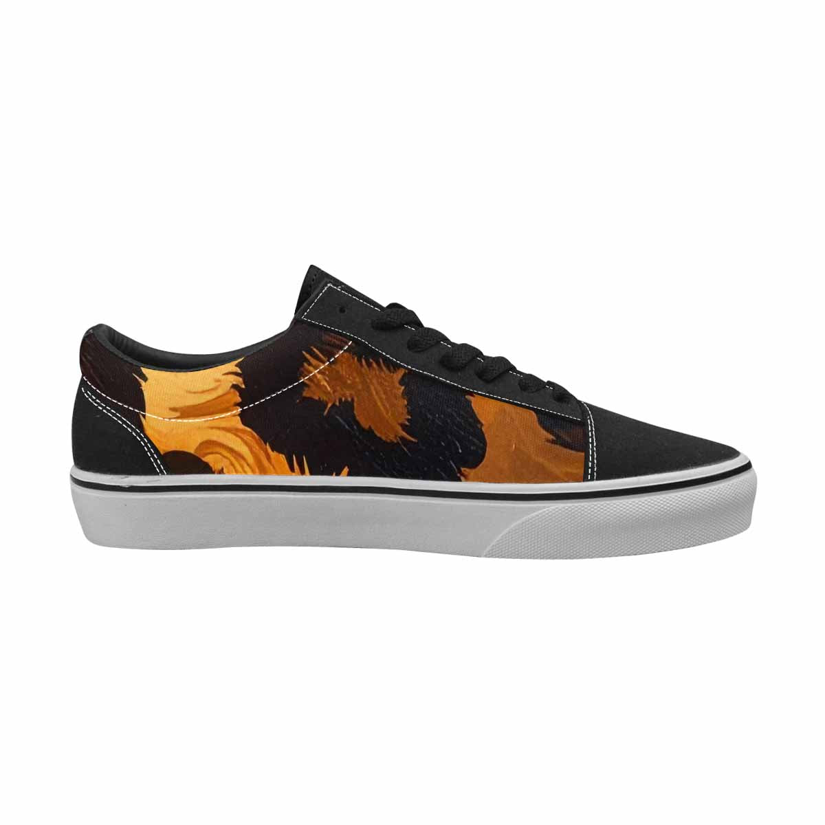 WOMEN'S Leopard Soft Airbrush Gradient Canvas Lace-Up Vibrant Chaos Sneakers