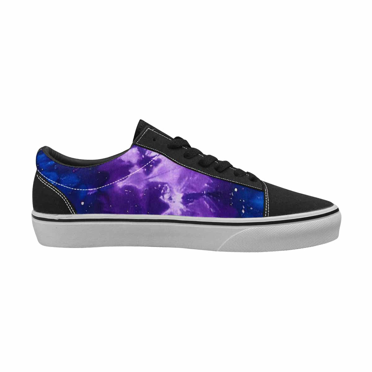 MEN'S Cosmic Tie Dye Canvas Lace-Up Neon Fantasy Custom Sneakers