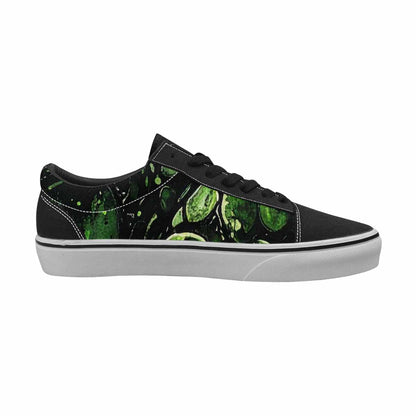 WOMEN'S Reptile Scale Lace-Up Canvas Wallpaper Art Sneakers