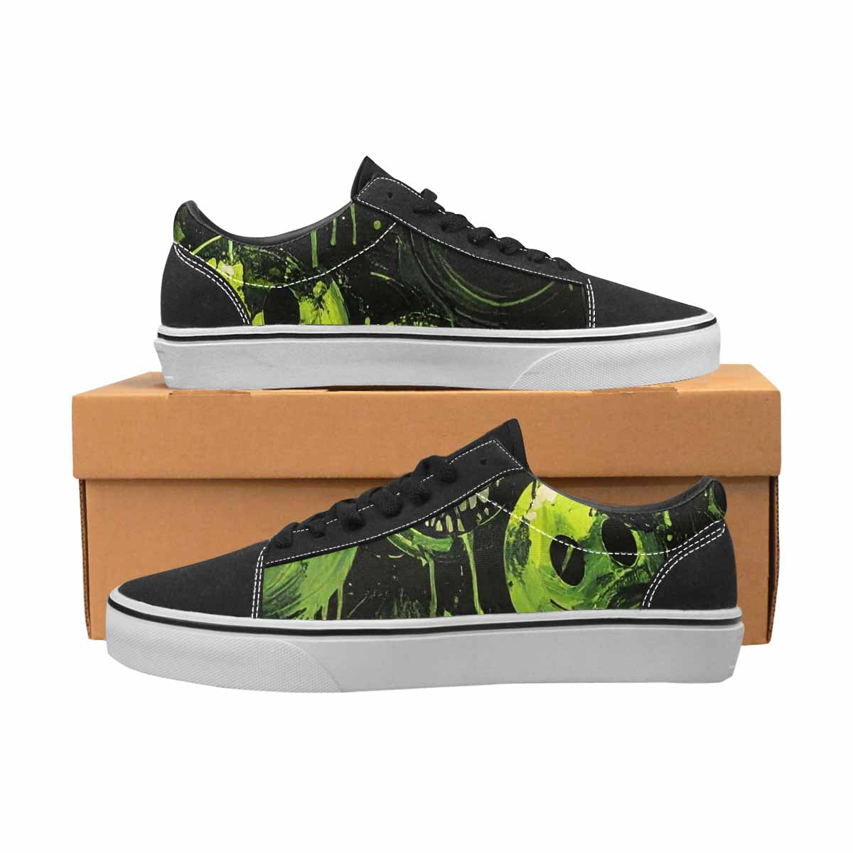 WOMEN'S Melting Moon Smiley Lace-Up Canvas Y2K Custom Shoes