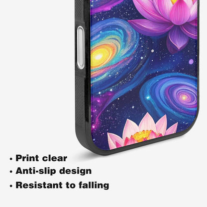 iPhone 16 Case — Lotus Galaxy Art Seamless Pattern Vibrant, Custom Printed Phone Case