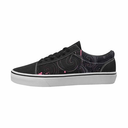 MEN'S Van Gogh Black & Pink Ink Canvas Boutique Kaleidoscope Custom Streetwear Shoes