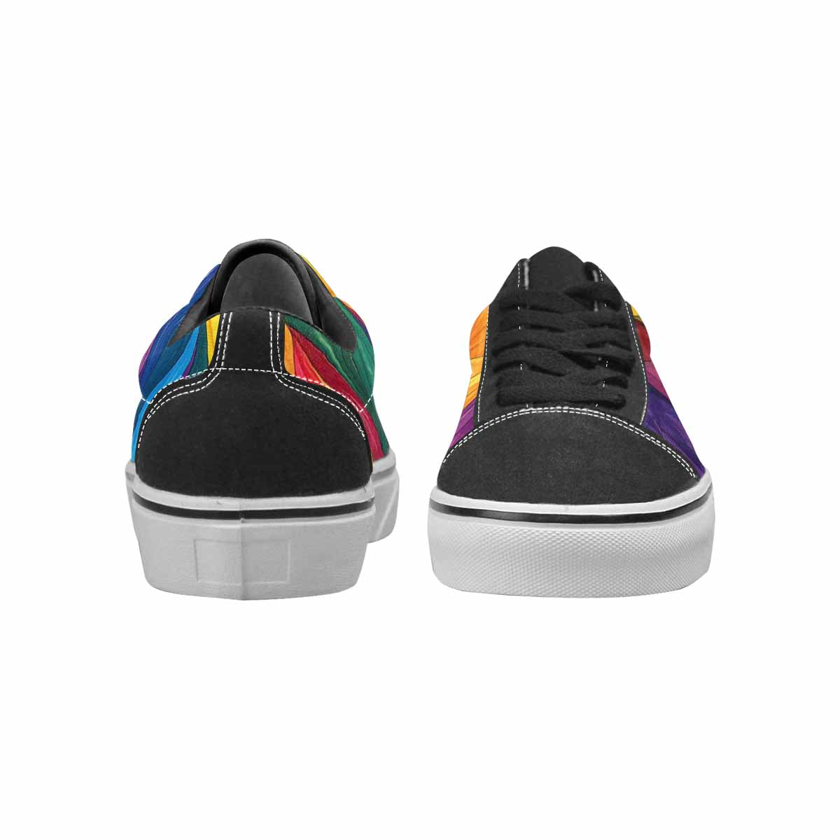 MEN'S Rainbow Pride Flag Canvas Lace-Up Aesthetic Custom Shoes