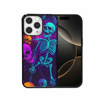 iPhone 15 Pro Max Case — Glowing Skeleton Pattern Hundreds Of Small, Custom Phone Case