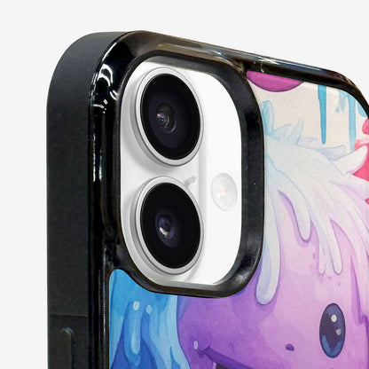 iPhone 16 Plus Case — Rainbow Sherbet Monster, Custom Print Case Cover