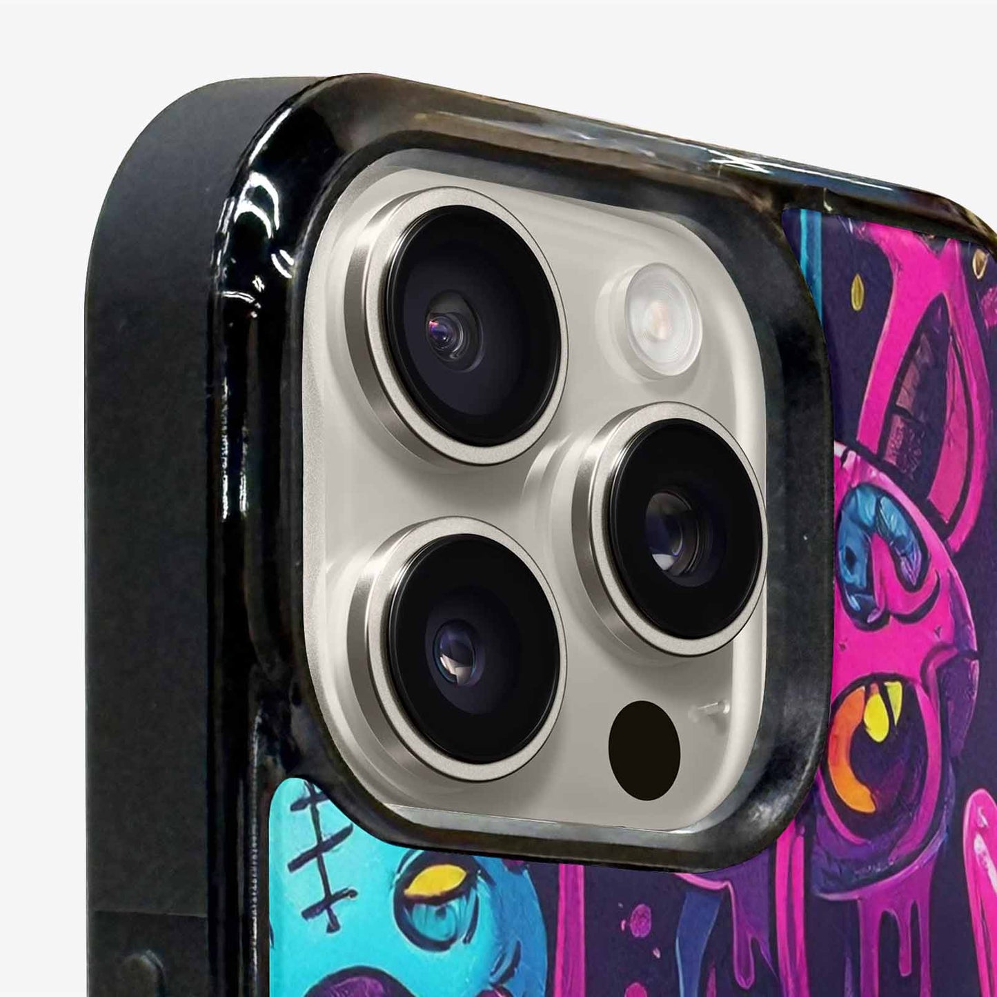 iPhone 15 Pro Max Case — Mixed Toxic Glow Creature Pattern Hundreds, Custom Made Phone Cover