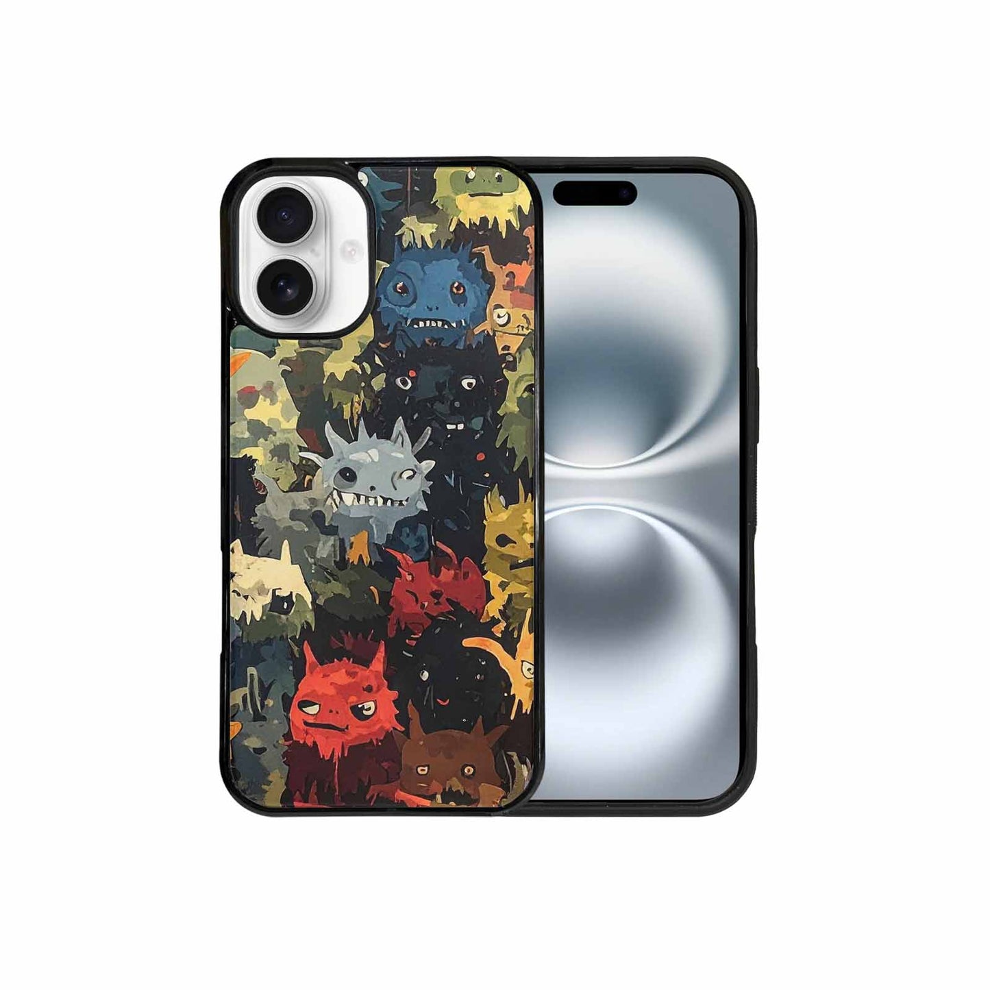 iPhone 16 Plus Case — Monsters Camomonsters Pattern Okl, Unique Phone Case Design