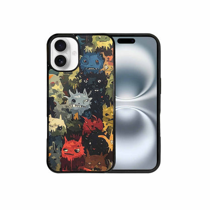 iPhone 16 Plus Case — Monsters Camomonsters Pattern Okl, Unique Phone Case Design