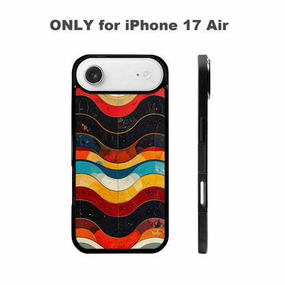 iPhone 17 Air Case — Retro Wave Scallop Stripe Small Retro, Unique Phone Case Design