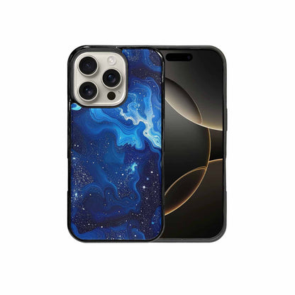 iPhone 16 Pro Case — Galaxy Art Blue Starfield Small Galaxy, Custom Art Phone Cover