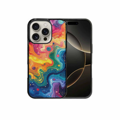 iPhone 16 Pro Case — Galaxy Art Colorful Cosmic Dust Small, Custom Printed Phone Case