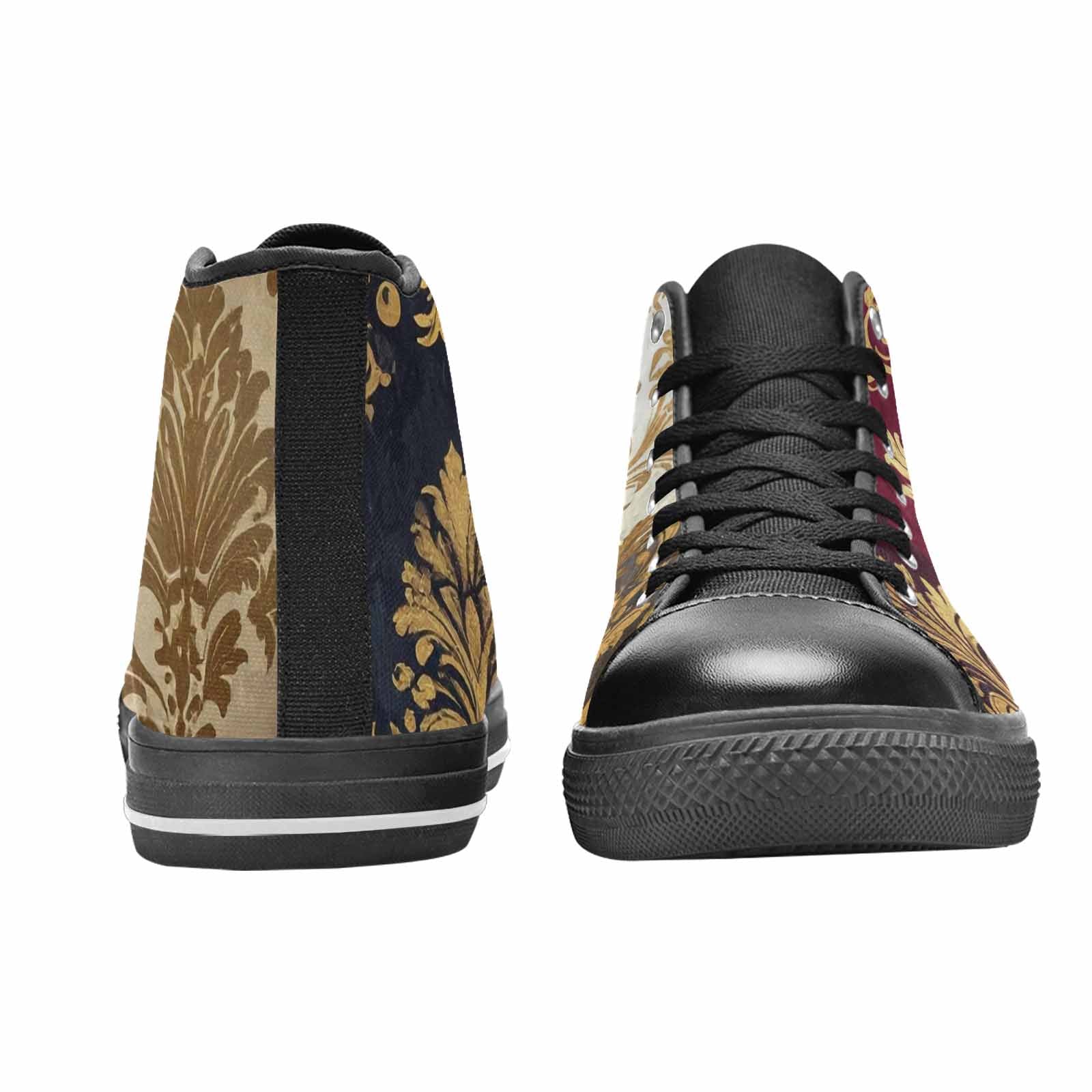 MEN'S Damask Ornamental Wallpaper High Top Canvas Cottagecore Shoes