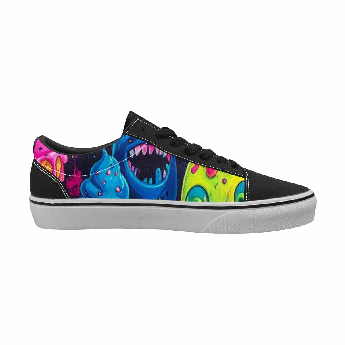 WOMEN'S Ice Cream Monsters  Lace-Up Canvas Dreamlike Custom Shoes